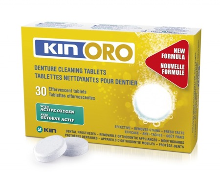 KIN ORO Tabletas - tabletki czyszczące do protez  z aktywnym tlenem, 30 sztuk